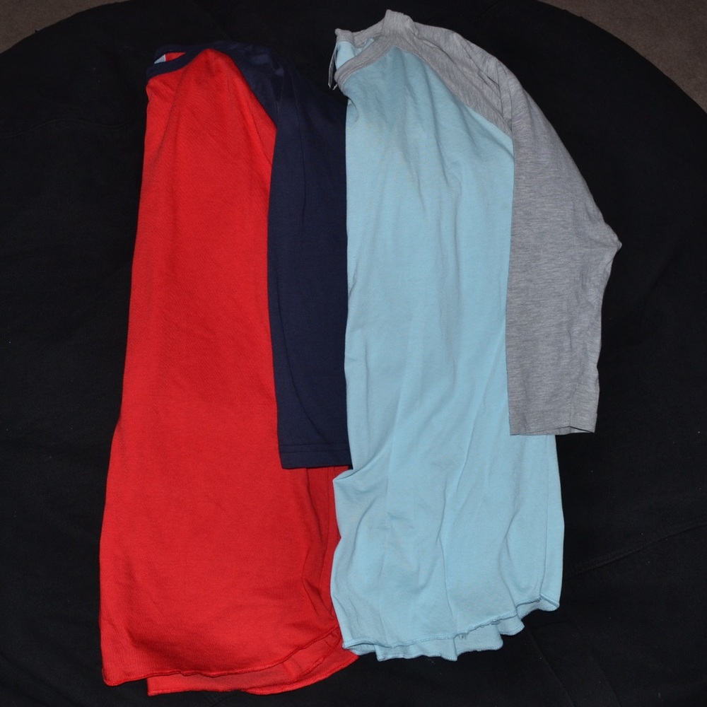 ✨ LOT OF [2] AMERICAN APPAREL BASBBALL TEES - M ✨